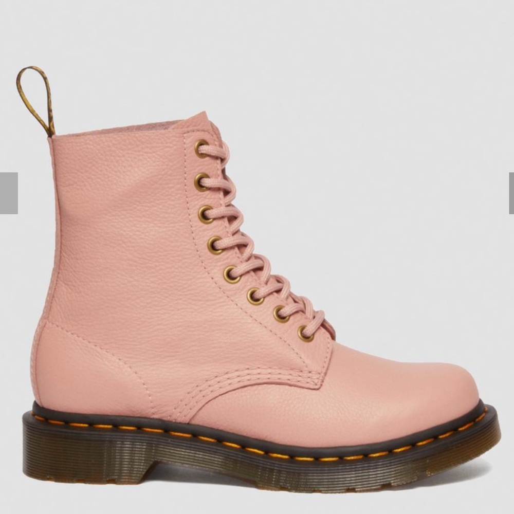 Dr. Martens Pink Leather Combat Boots